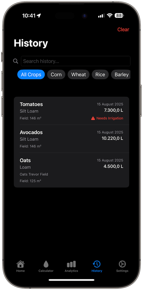irrigation-calculator screenshot 6